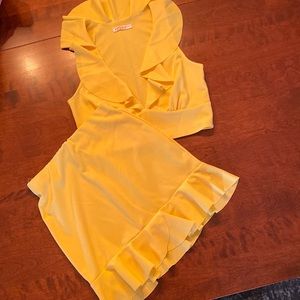 Blue Blush Yellow Two Piece Set